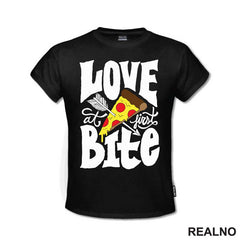 Love At First Bite - Pizza - Hrana - Food - Majica