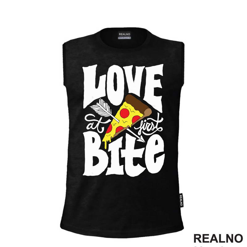 Love At First Bite - Pizza - Hrana - Food - Majica