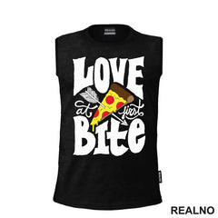 Love At First Bite - Pizza - Hrana - Food - Majica