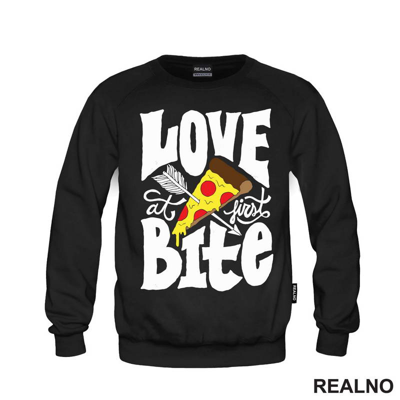 Love At First Bite - Pizza - Hrana - Food - Majica