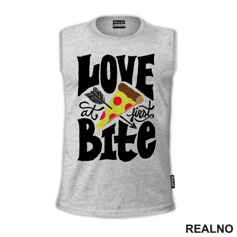 Love At First Bite - Pizza - Hrana - Food - Majica