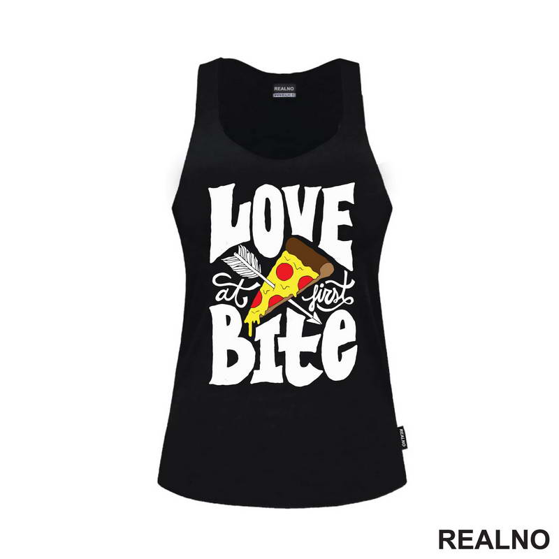 Love At First Bite - Pizza - Hrana - Food - Majica