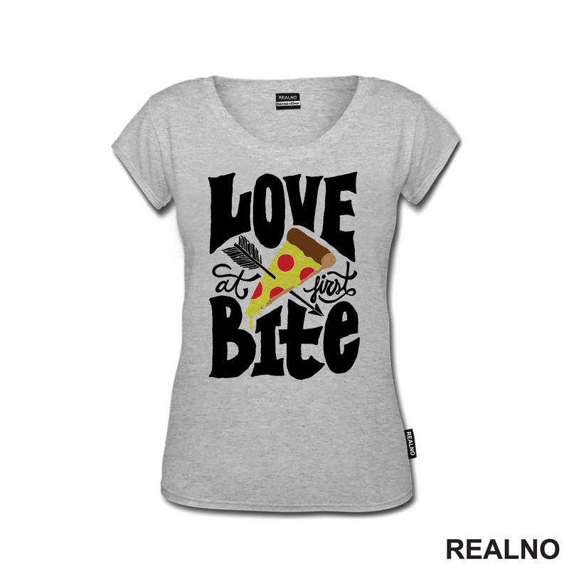 Love At First Bite - Pizza - Hrana - Food - Majica