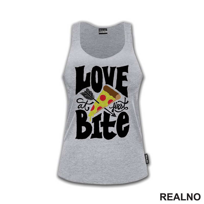 Love At First Bite - Pizza - Hrana - Food - Majica