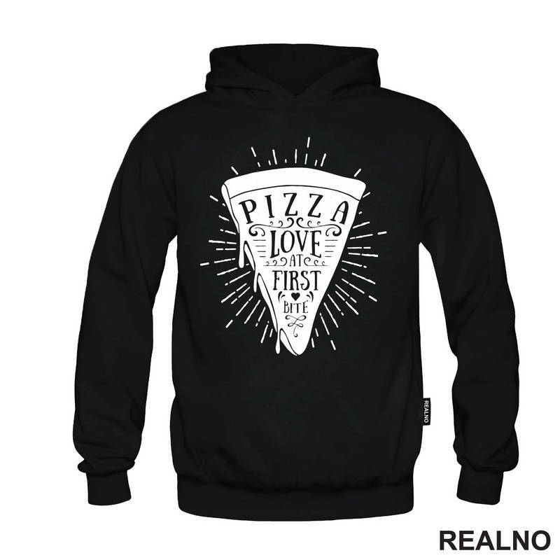 Pizza - Love At First Bite - Hrana - Food - Majica