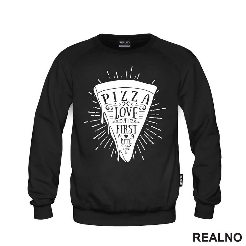 Pizza - Love At First Bite - Hrana - Food - Majica
