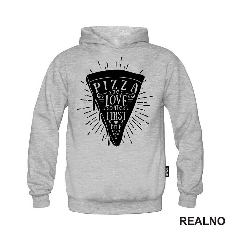 Pizza - Love At First Bite - Hrana - Food - Majica