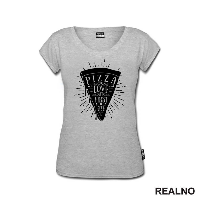 Pizza - Love At First Bite - Hrana - Food - Majica
