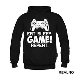Eat, Sleep, Game, Repeat - Joystick - Gamer - Geek - Majica