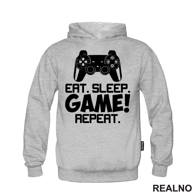 Eat, Sleep, Game, Repeat - Joystick - Gamer - Geek - Majica