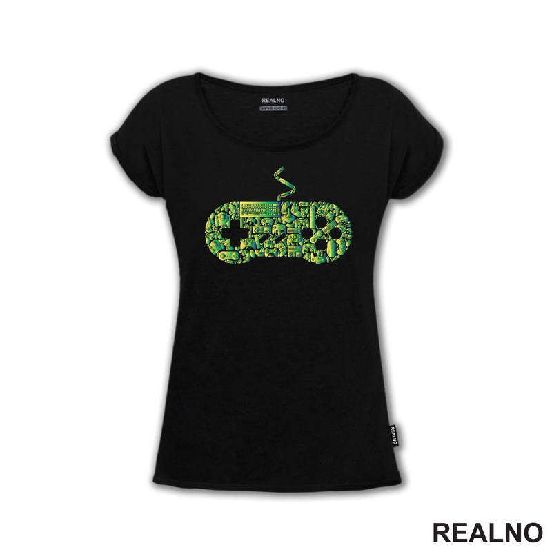 Joystick - Green - Geek - Majica