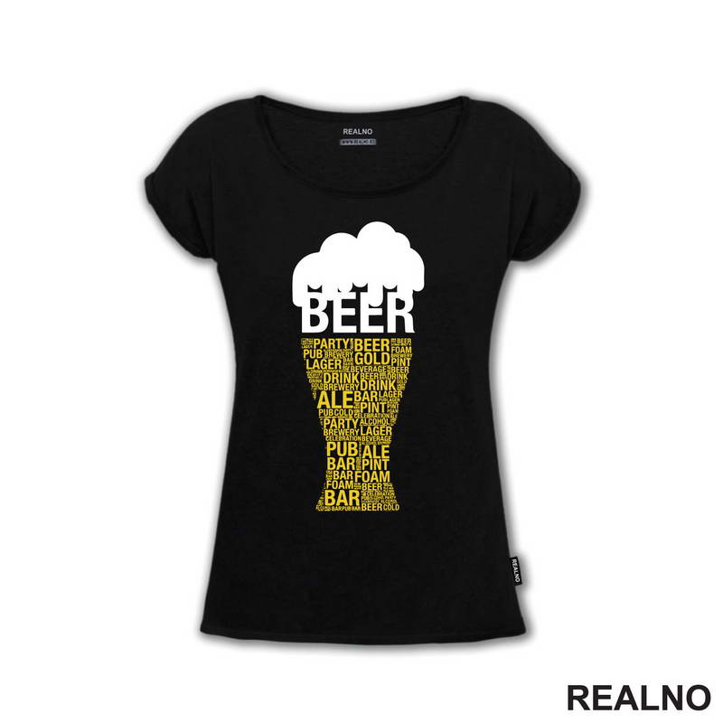 Quotes Inside Beer Glass - Humor - Majica