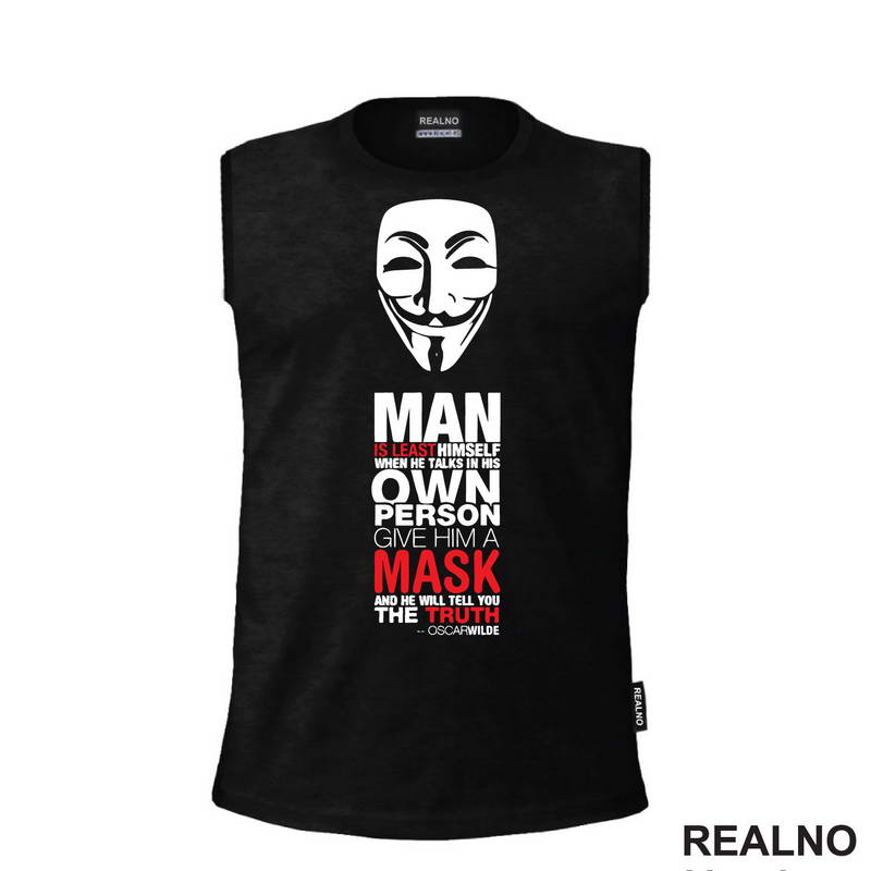 Give Him A Mask - Oscar Wilde - V for Vendetta - Filmovi - Majica