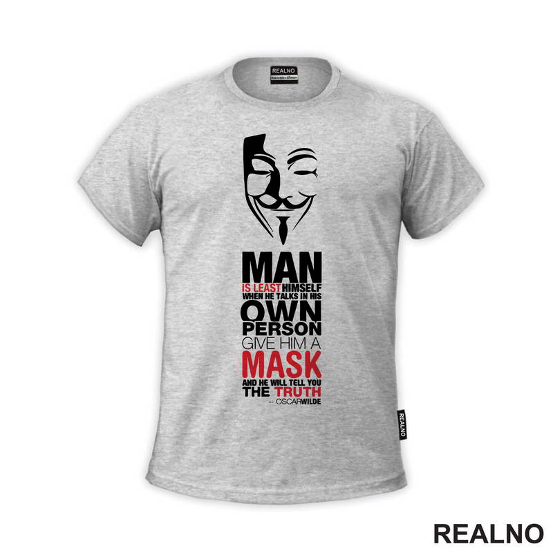Give Him A Mask - Oscar Wilde - V for Vendetta - Filmovi - Majica