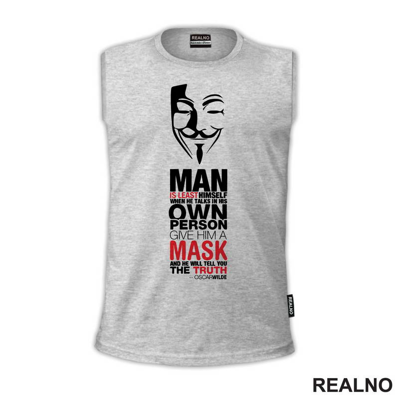 Give Him A Mask - Oscar Wilde - V for Vendetta - Filmovi - Majica