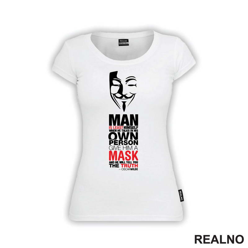Give Him A Mask - Oscar Wilde - V for Vendetta - Filmovi - Majica