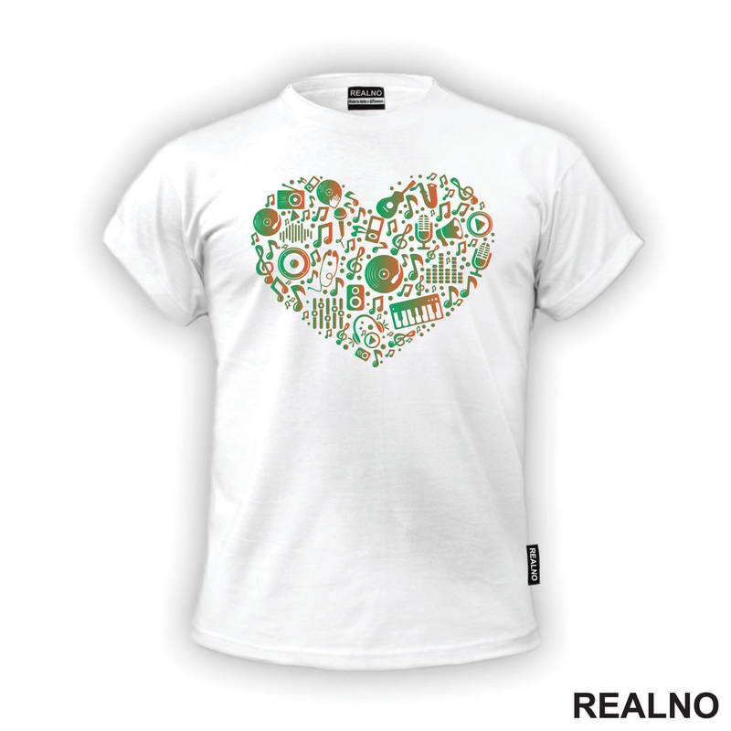 Music Heart - Muzika - Majica