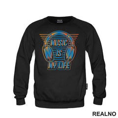 Music Is My Life - Blue - Muzika - Majica