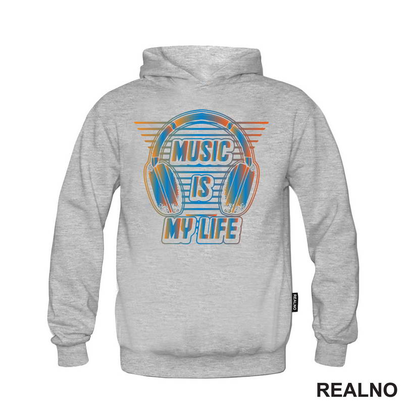 Music Is My Life - Blue - Muzika - Majica