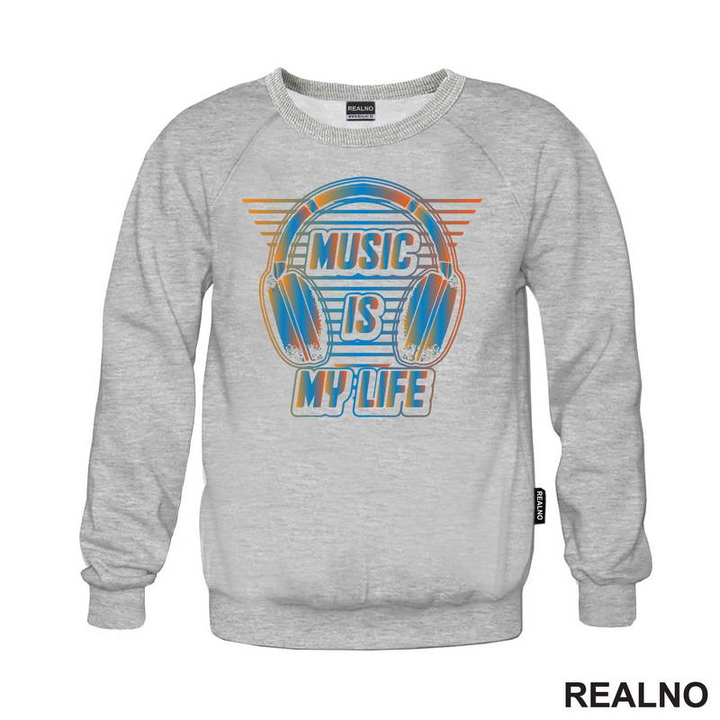 Music Is My Life - Blue - Muzika - Majica