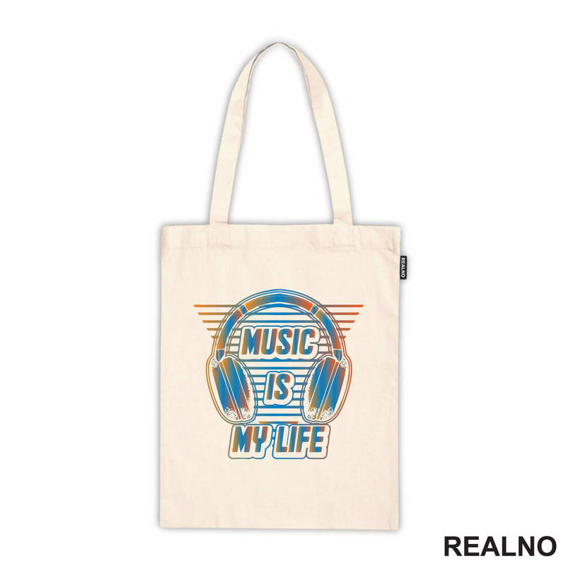 Music Is My Life - Blue - Muzika - Majica