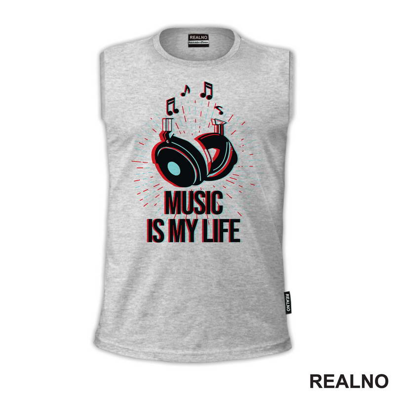 Music Is My Life - Notes - Muzika - Majica