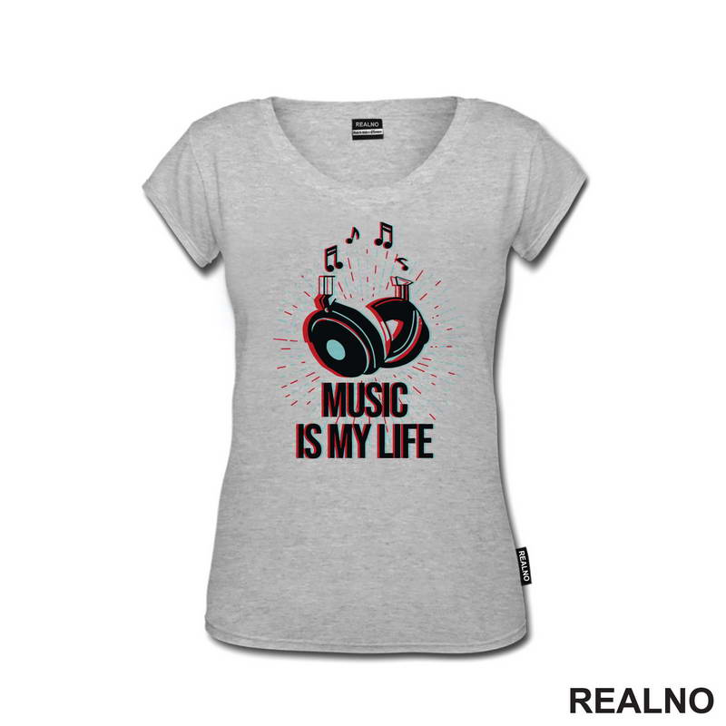 Music Is My Life - Notes - Muzika - Majica