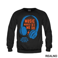 Music Makes Me High - Orange - Muzika - Majica