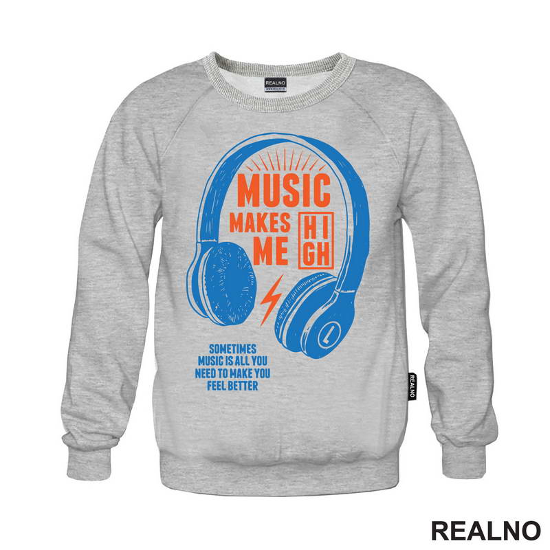 Music Makes Me High - Orange - Muzika - Majica
