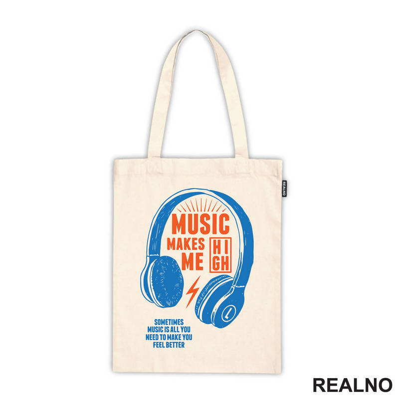 Music Makes Me High - Orange - Muzika - Majica