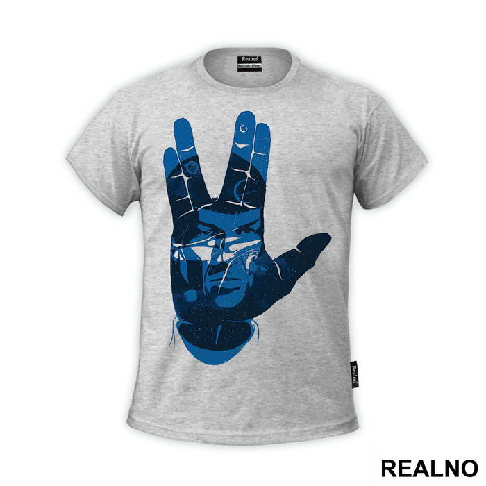 Vulcan Greeting - Spock - Blue - Star Trek - Majica