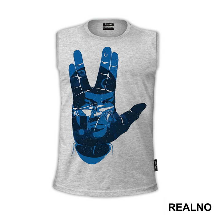 Vulcan Greeting - Spock - Blue - Star Trek - Majica
