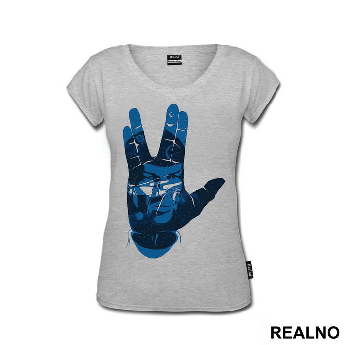 Vulcan Greeting - Spock - Blue - Star Trek - Majica