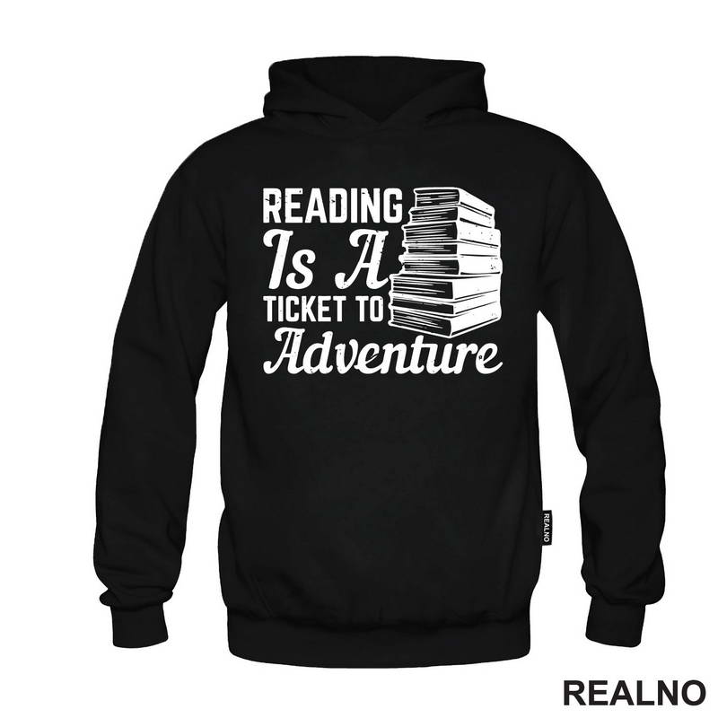 Reading Is A Ticked To Adventure - Books - Čitanje - Majica