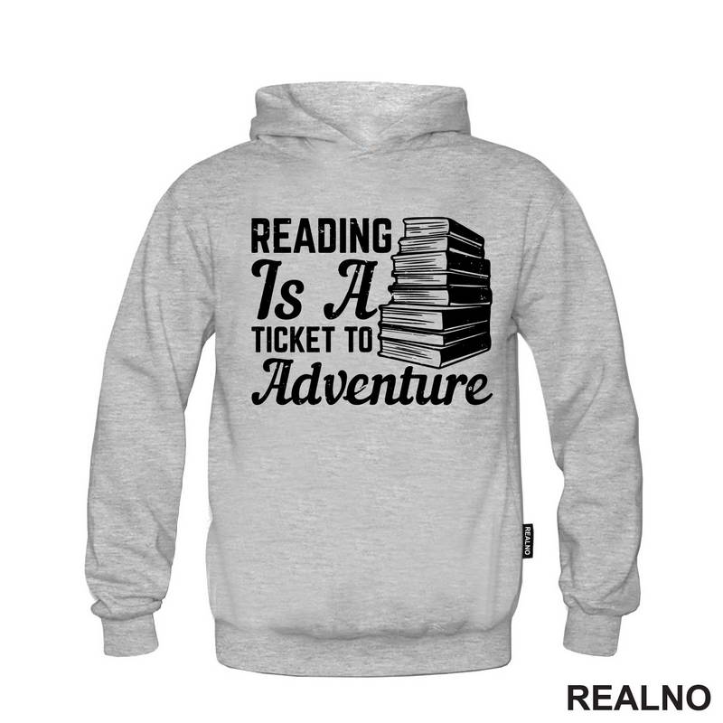 Reading Is A Ticked To Adventure - Books - Čitanje - Majica