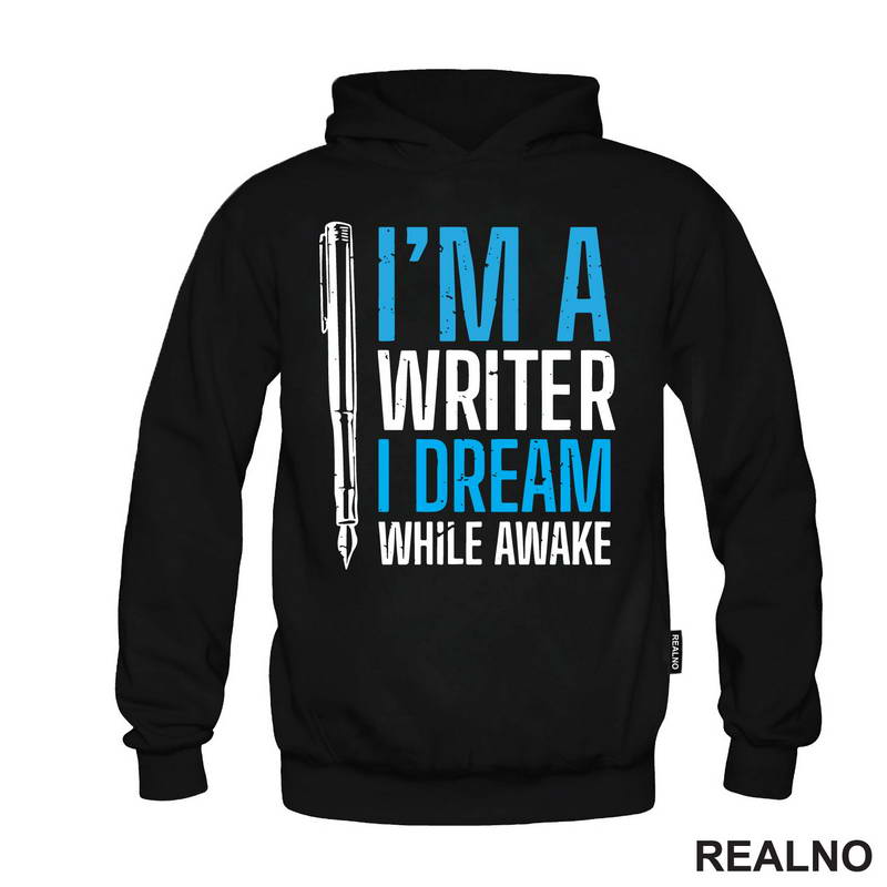 I'm A Writer. I Dream While Awake - Blue - Books - Čitanje - Majica