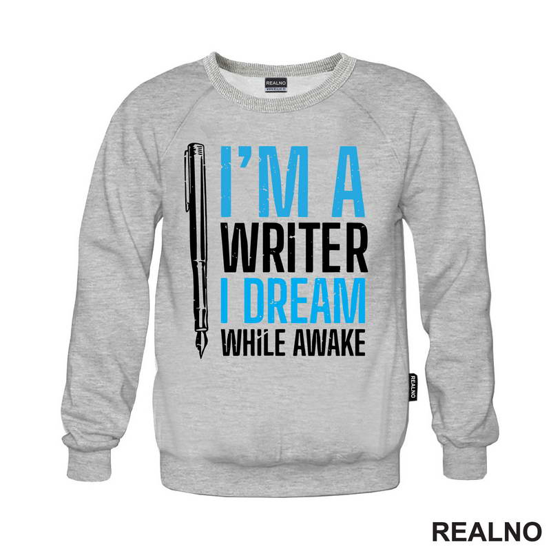 I'm A Writer. I Dream While Awake - Blue - Books - Čitanje - Majica