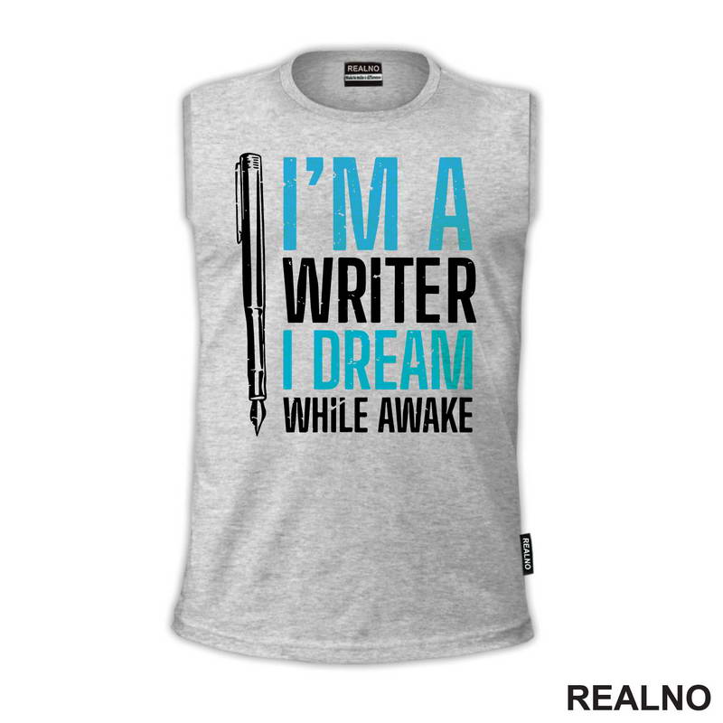 I'm A Writer. I Dream While Awake - Blue - Books - Čitanje - Majica