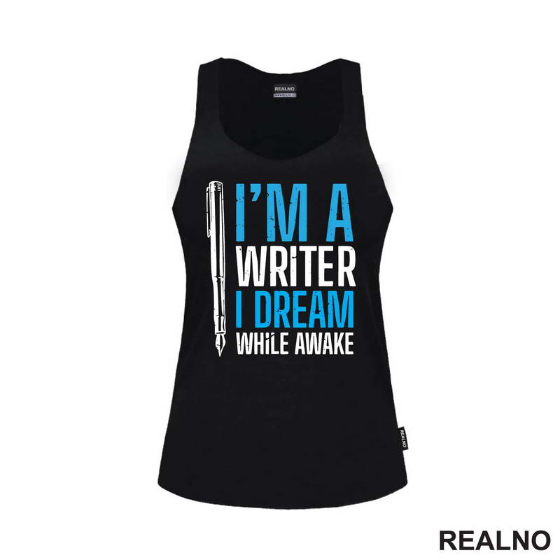 I'm A Writer. I Dream While Awake - Blue - Books - Čitanje - Majica