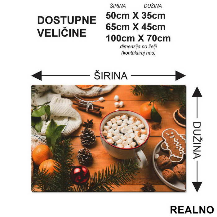 Topla čokolada - Novodišnji - Podmetač za sto