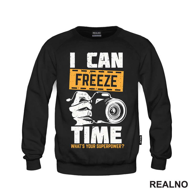I Can Freeze Time. What's Your Superpower? - Orange - Photography - Majica