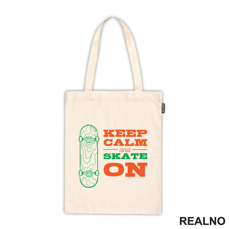 Keep Calm And Skate On - Orange - Sport - Majica