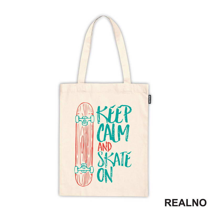 Keep Calm And Skate On - Blue - Sport - Majica