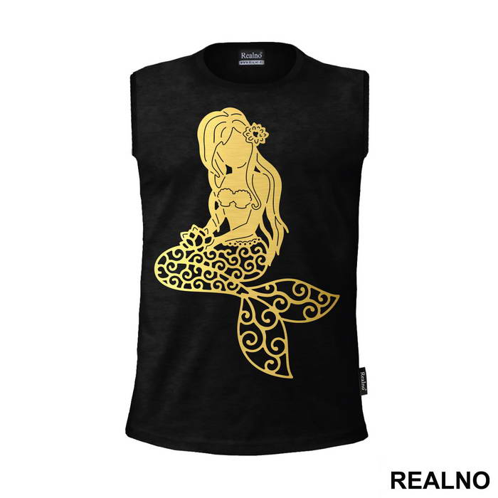 Golden Mermaid Silhouette - Sirene - Mermaid - Majica