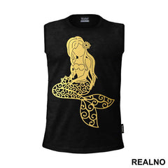 Golden Mermaid Silhouette - Sirene - Mermaid - Majica