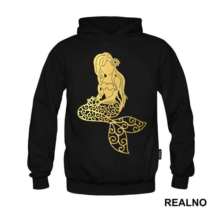 Golden Mermaid Silhouette - Sirene - Mermaid - Majica