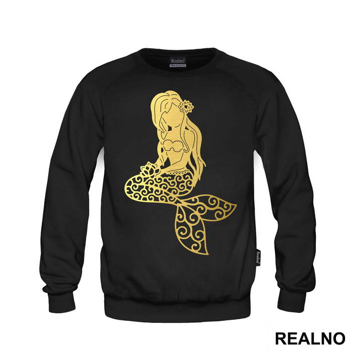 Golden Mermaid Silhouette - Sirene - Mermaid - Majica