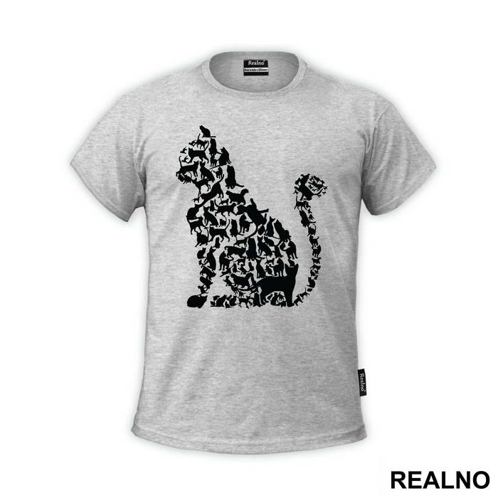 Cats Silhouette - Mačke - Majica