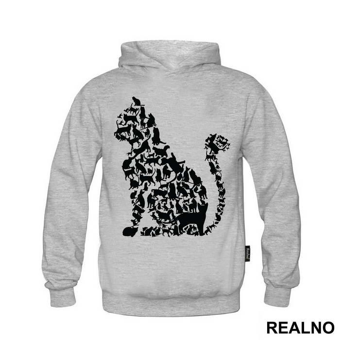 Cats Silhouette - Mačke - Majica