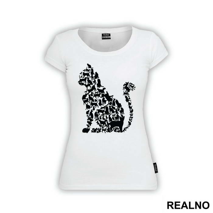 Cats Silhouette - Mačke - Majica